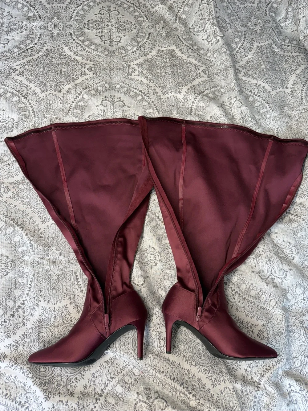 Torrid - Over-the-Knee Pointed Toe Stiletto Boots - Burgundy - Size 10